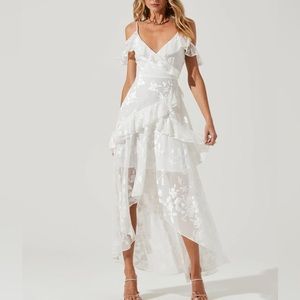 ASTR The Label White Floral Print Dress